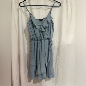 Express woman’s size XS denim looking sun dress spaghetti strap